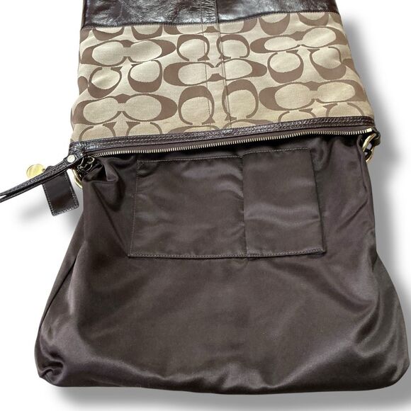 Coach Tan and Brown Crossbody Bag with Signature Style - Picture 7 of 7
